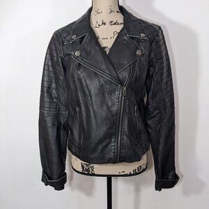 NWT Cape Juby Faux Leather Women's Moto Bikers Jacket Size Large L